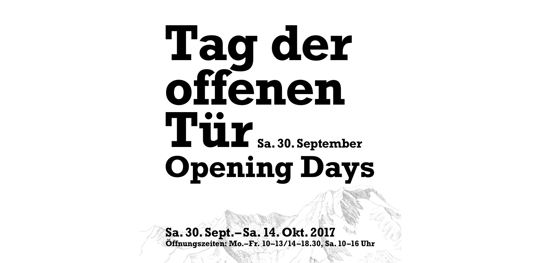 Tag der offenen Tür – Opening Days