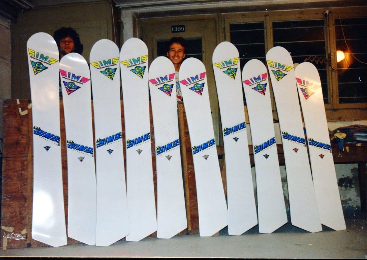 Sims had Radical build the race boards for their athletes. Here you can see a small collection of them. 