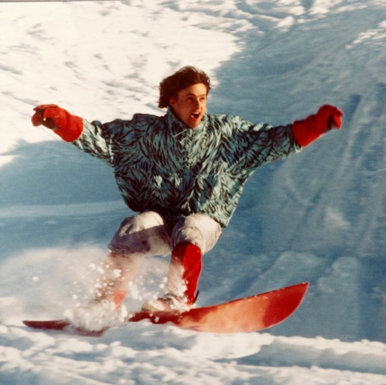 Andy Tanner - First board, location Hoch Ybrig 1983